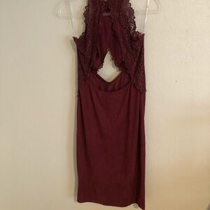 Lace Burgundy Dress Windsor Mini